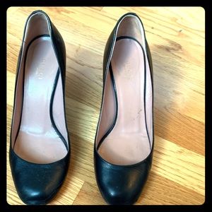 Gucci Black Round Toe Wedge